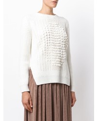 Женский белый вязаный свитер от Fabiana Filippi