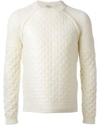 Мужской белый вязаный свитер от Kenzo