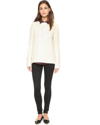 Женский белый вязаный свитер от Nili Lotan