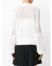 Женский белый вязаный свитер от McQ Alexander McQueen