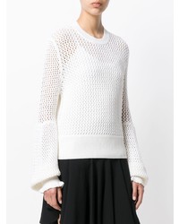 Женский белый вязаный свитер от McQ Alexander McQueen