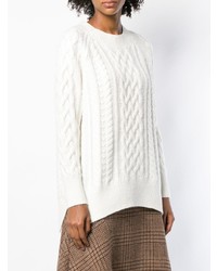 Женский белый вязаный свитер от Vince
