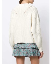 Женский белый вязаный свитер от Isabel Marant