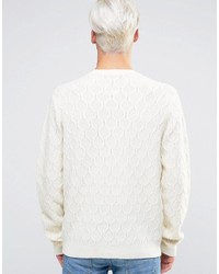 Мужской белый вязаный свитер от Asos