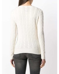Женский белый вязаный свитер от Polo Ralph Lauren