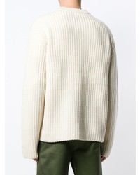 Мужской белый вязаный свитер от Joseph