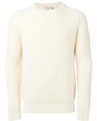 Мужской белый вязаный свитер от MAISON KITSUNÉ