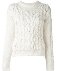 Женский белый вязаный свитер от Malo