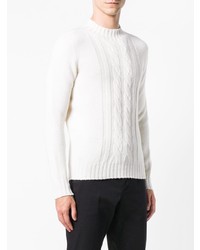 Мужской белый вязаный свитер от Tagliatore