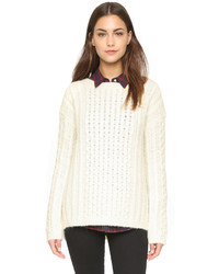Женский белый вязаный свитер от Nili Lotan