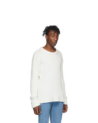 Мужской белый вязаный свитер от Maison Margiela