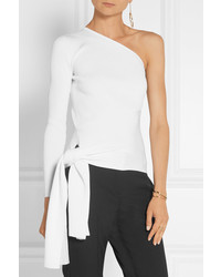 Женский белый вязаный свитер от Cushnie et Ochs