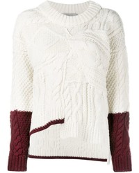 Женский белый вязаный свитер от Preen Line
