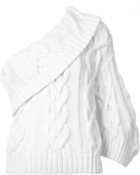 Женский белый вязаный свитер от Rosie Assoulin