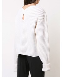 Женский белый вязаный свитер от Hellessy