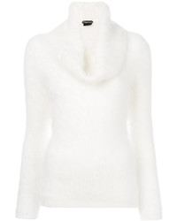 Женский белый вязаный свитер от Tom Ford
