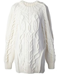 Женский белый вязаный свитер от Vera Wang