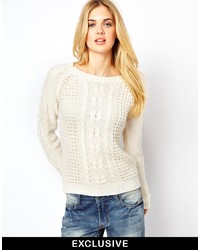 Женский белый вязаный свитер от Vila