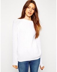 Белый вязаный свободный свитер от Asos