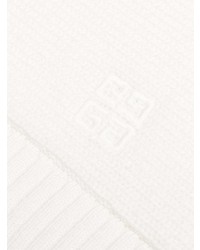 Белый вязаный свободный свитер от Givenchy