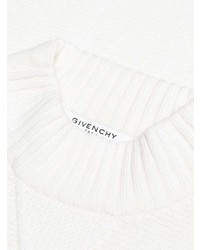 Белый вязаный свободный свитер от Givenchy