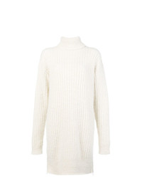 Белый вязаный свободный свитер от Givenchy