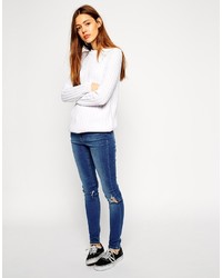 Белый вязаный свободный свитер от Asos