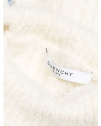 Белый вязаный свободный свитер от Givenchy
