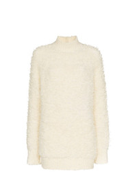Белый вязаный свободный свитер от Marni