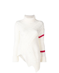 Белый вязаный свободный свитер от Preen Line