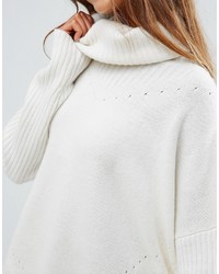 Белый вязаный свободный свитер от Shae