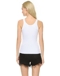 Белый вязаный топ без рукавов от Alexander Wang