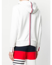 Мужской белый вязаный худи от Thom Browne