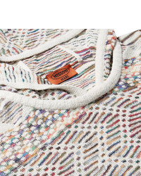Мужской белый вязаный худи от Missoni