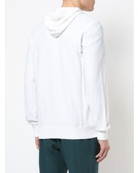 Мужской белый вязаный худи от Stone Island