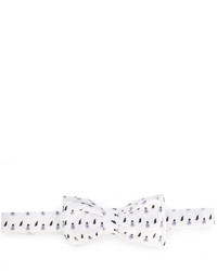 Белый галстук-бабочка с принтом