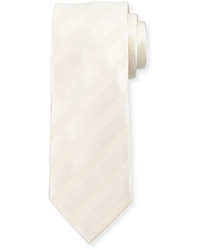 Белый галстук в горизонтальную полоску