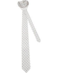 Мужской белый галстук в горошек от Dolce & Gabbana