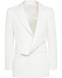Мужской белый двубортный пиджак от Alexander McQueen
