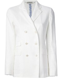 Женский белый двубортный пиджак от Boglioli