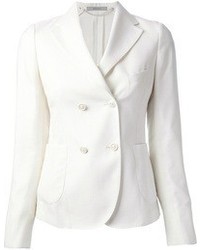 Женский белый двубортный пиджак от Boglioli