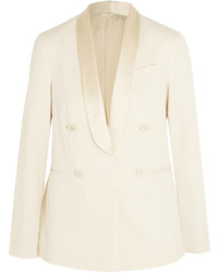 Женский белый двубортный пиджак от Brunello Cucinelli