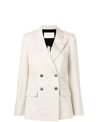 Женский белый двубортный пиджак от Cédric Charlier