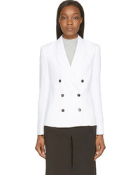 Женский белый двубортный пиджак от CNC Costume National