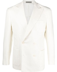 Мужской белый двубортный пиджак от Corneliani