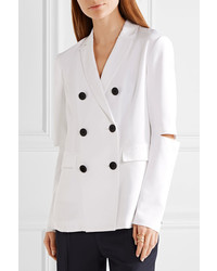 Женский белый двубортный пиджак от Tibi