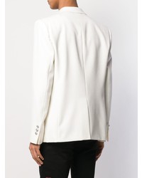Мужской белый двубортный пиджак от Balmain