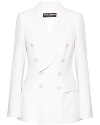 Женский белый двубортный пиджак от Dolce & Gabbana