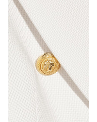 Женский белый двубортный пиджак от Balmain