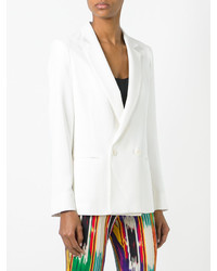 Женский белый двубортный пиджак от Etro